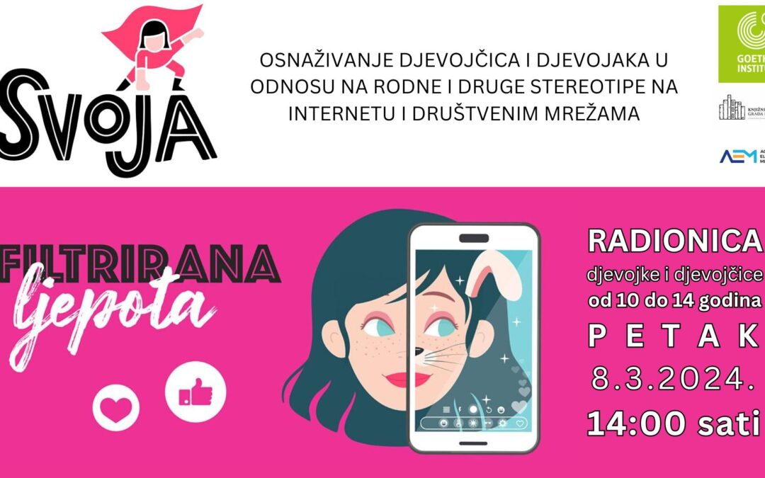 #SVOJA 1 – radionica za djevojčice od 10 do 14 godina