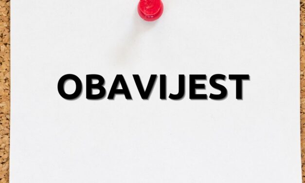 Obavijest o radnom vremenu